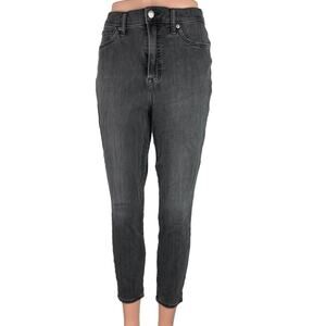 GAP 1969  Black High Rise Stretch Denim Cotton Cropped Skinny Jeans Size 10/30